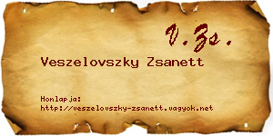 Veszelovszky Zsanett névjegykártya